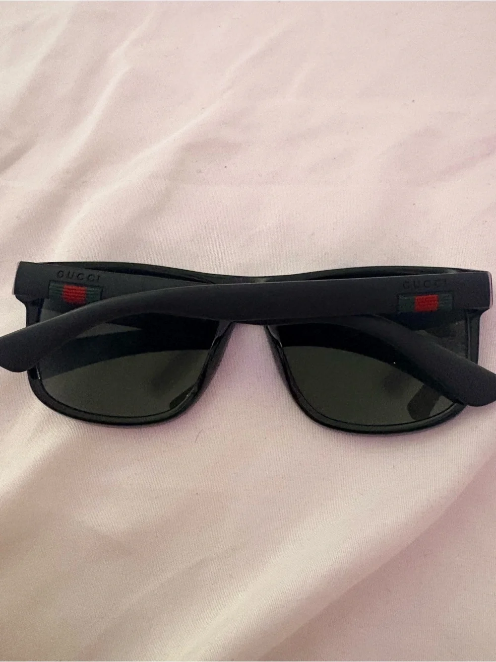 Gucci Men's Black Rectangular Sunglasses